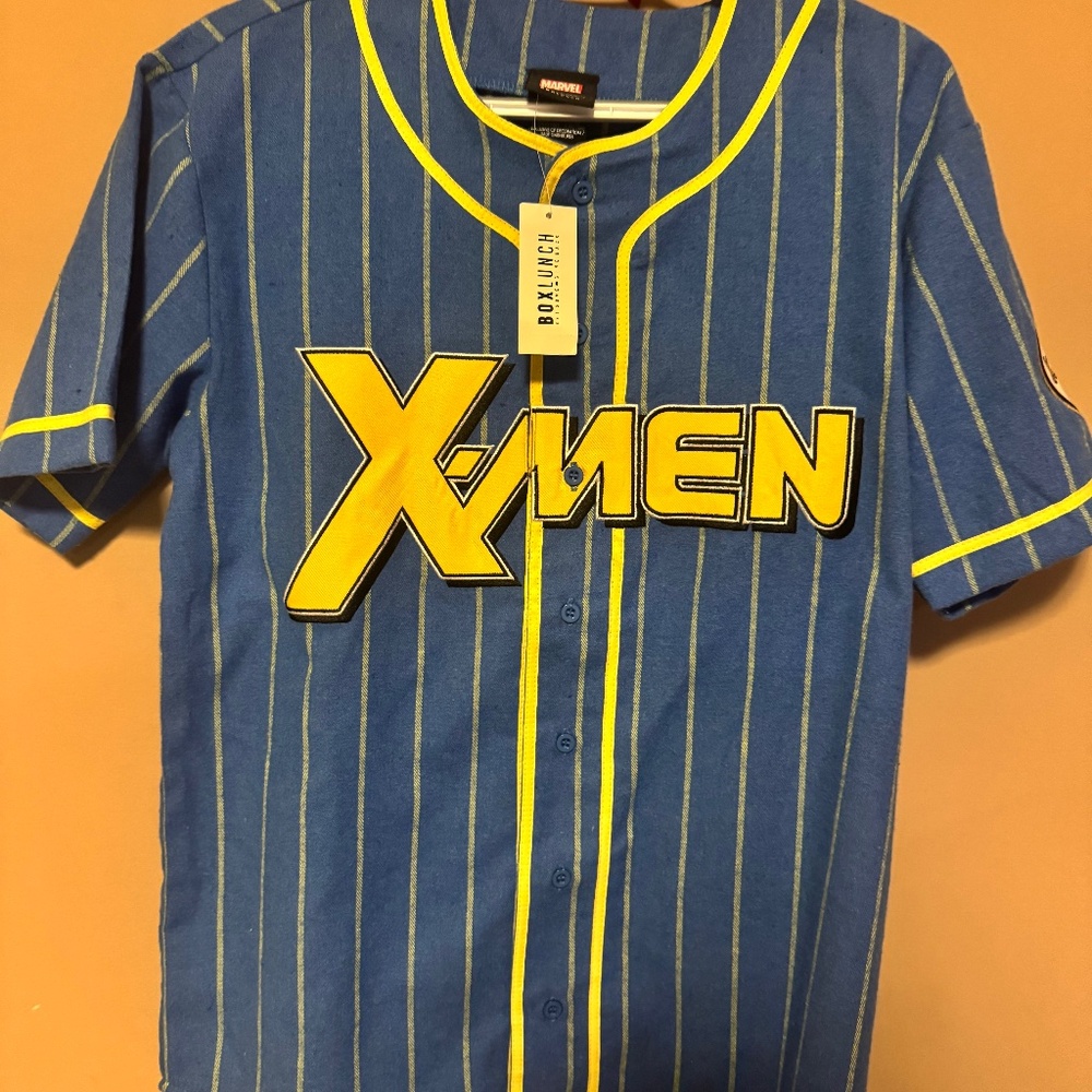 BoxLunch Marvel X-Men Wolverine Thick Cotton Button Up Baseball Jersey XS
